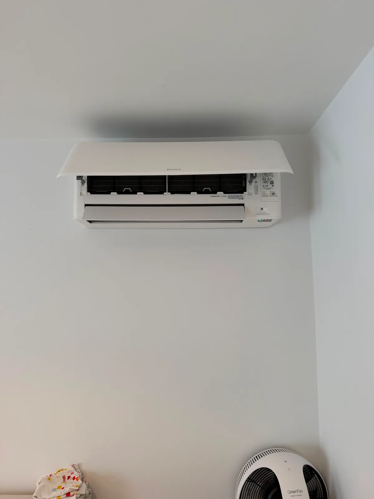 Daikin wall-mounted AC unit in a home office
