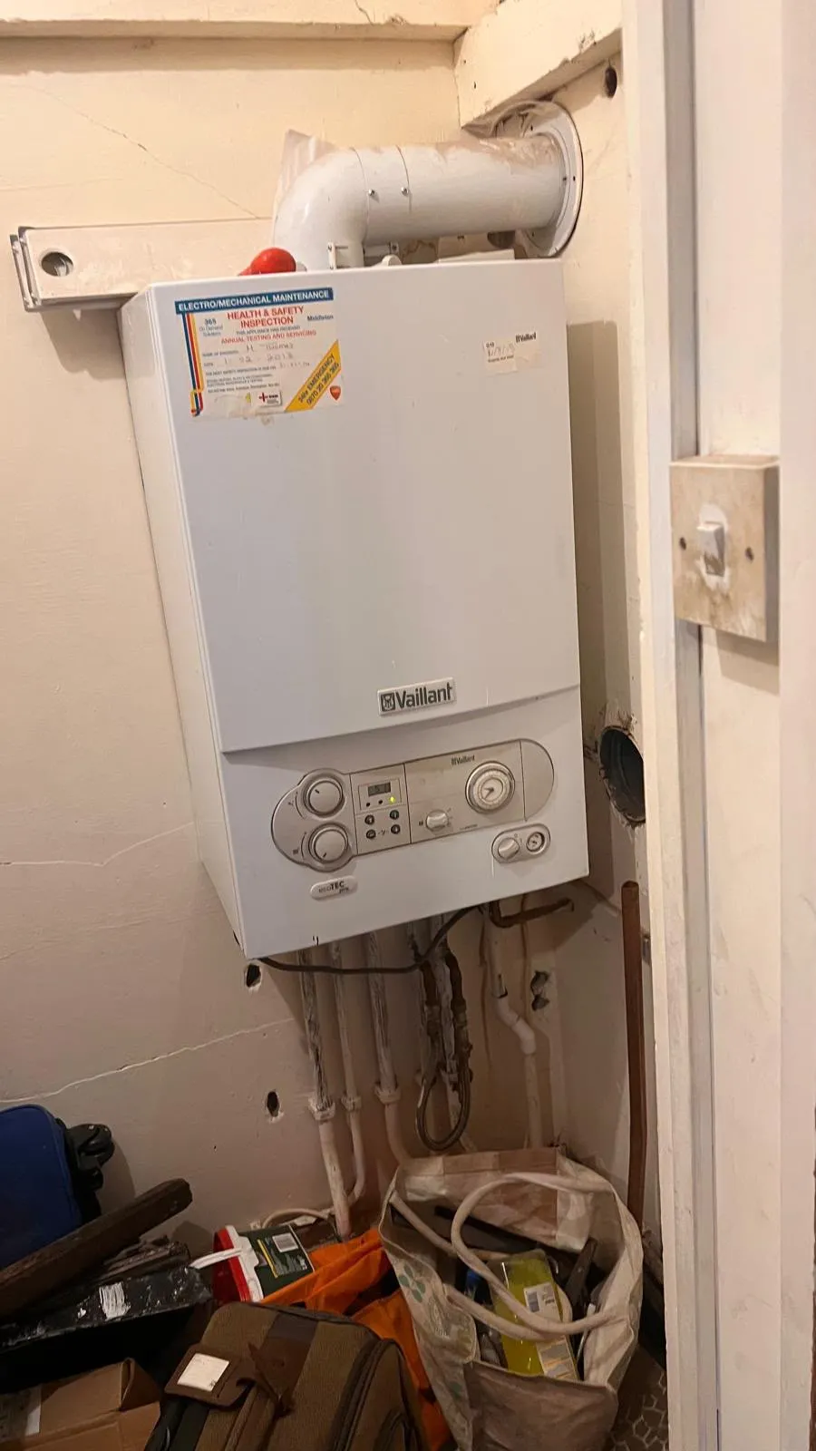 Vaillant boiler installed in a domestic property